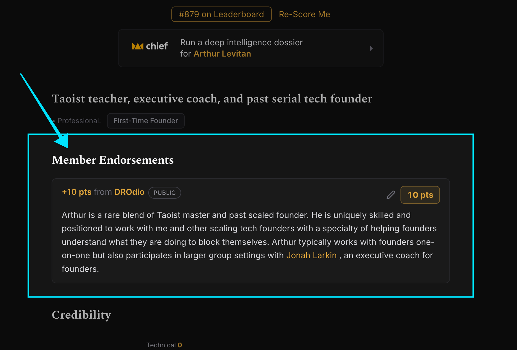 Endorsing members